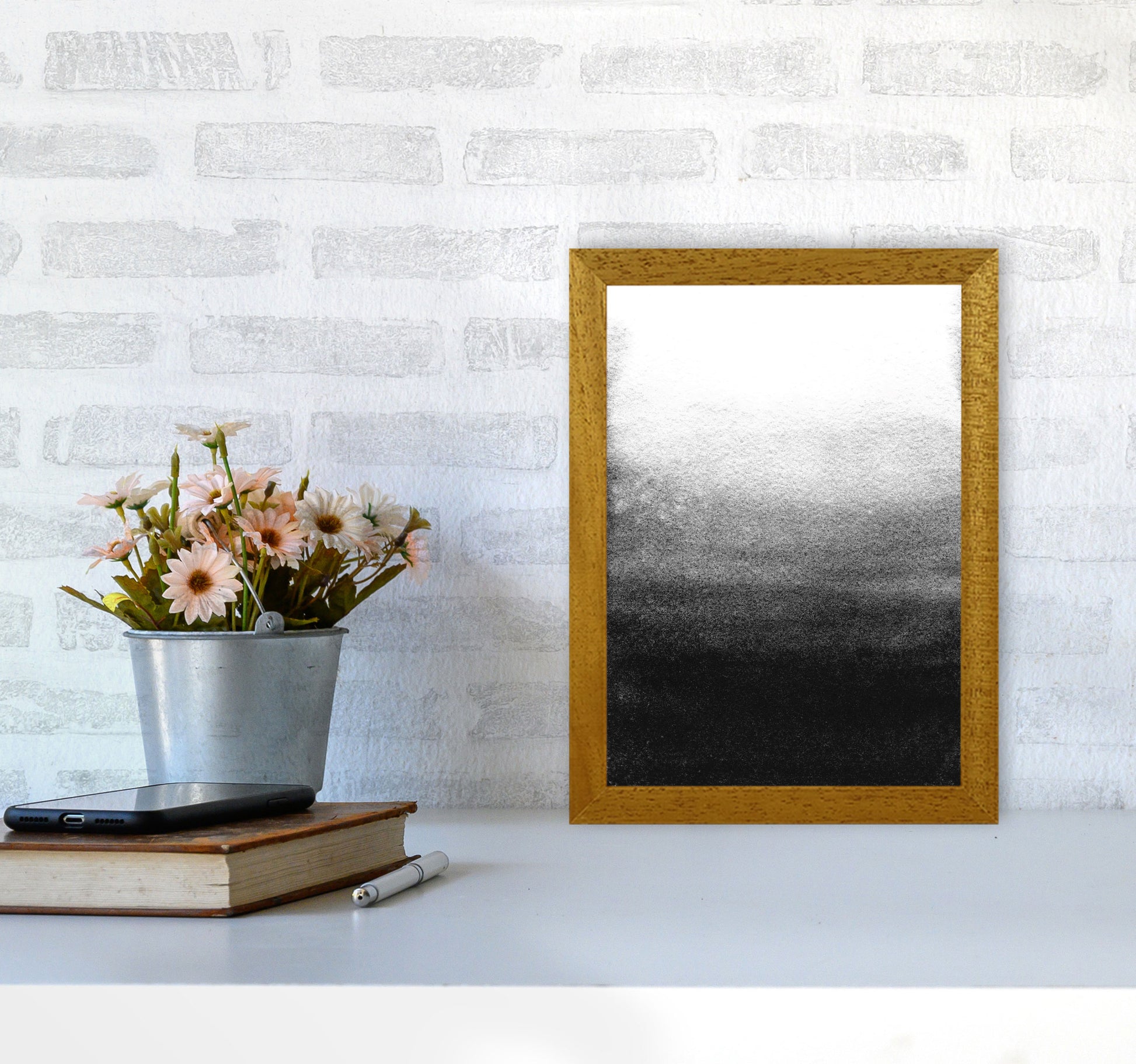Majestic Monochrome Watercolour 07 Art Print by Pixy Paper A4 Print Only