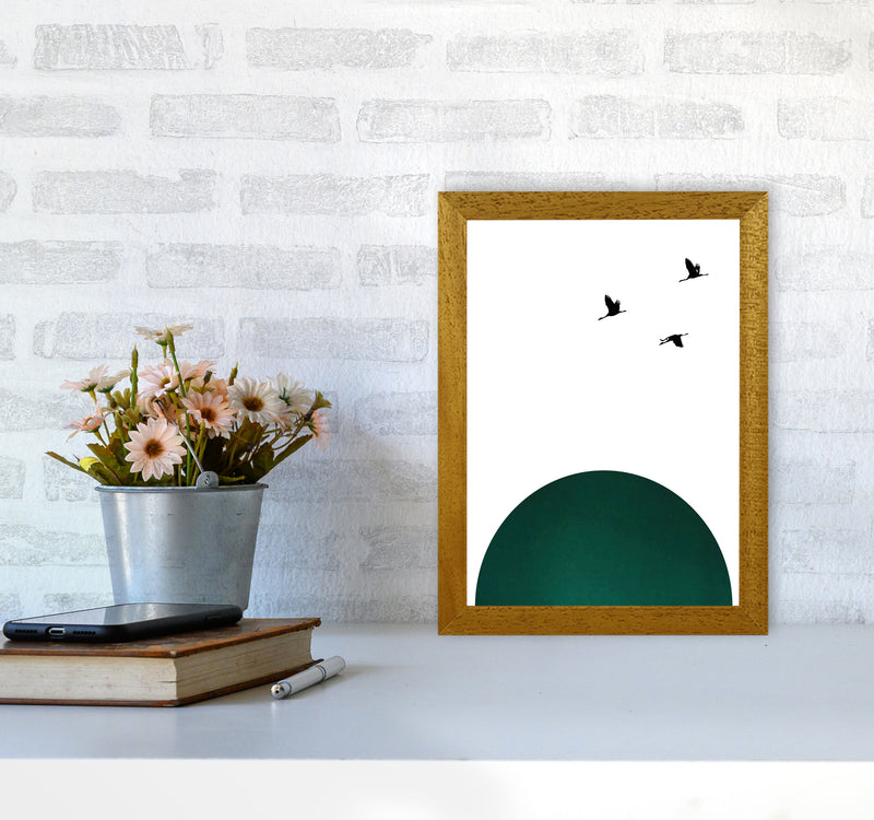 Rising sun emerald Art Print by Pixy Paper A4 Print Only