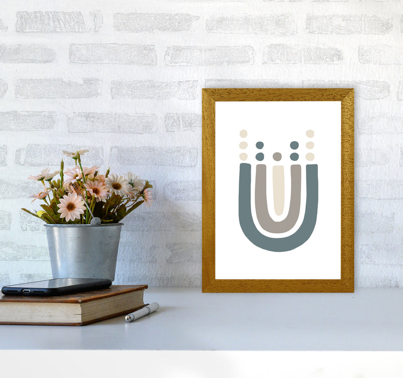 Inspired Upside Down Natural Rainbow White Art Print by Pixy Paper A4 Print Only