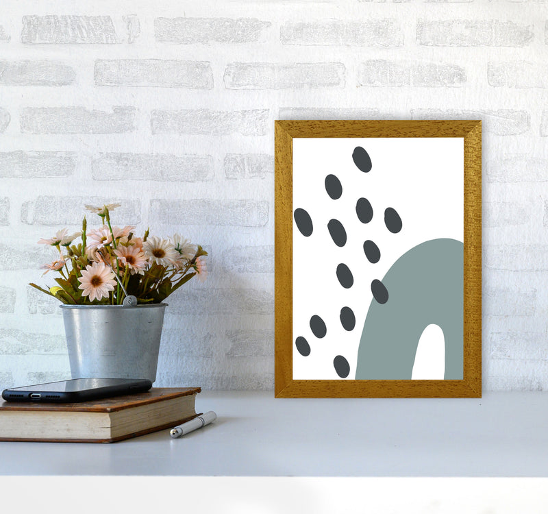 Inspired Teal Rainbow with Polka Art Print by Pixy Paper A4 Print Only