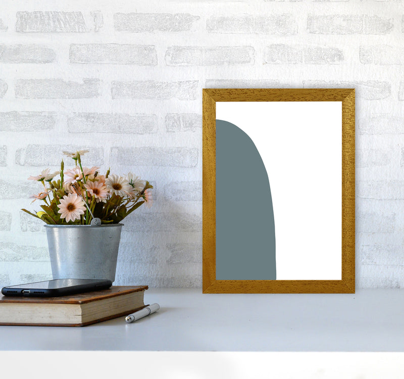 Inspired Teal Half Stone Left Art Print by Pixy Paper A4 Print Only