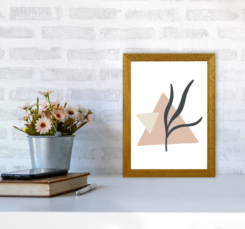 Inspired Pink Triangle Abstract Art Print by Pixy Paper A4 Print Only