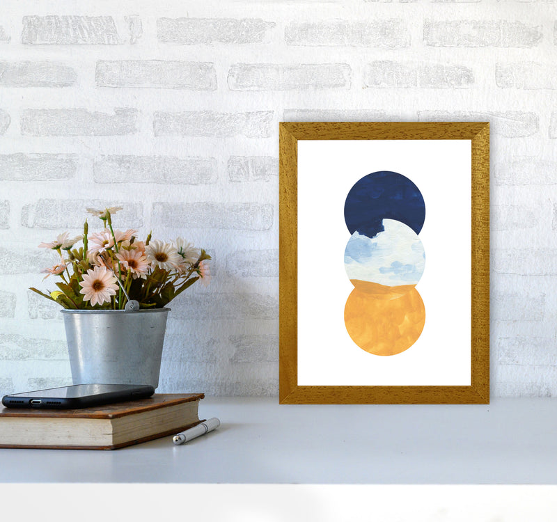 Horizon Abstract Circles  Art Print by Pixy Paper A4 Print Only
