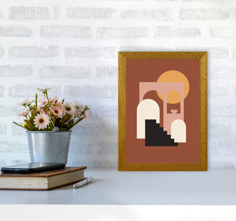 Autumn Sienna abstract Art Print by Pixy Paper A4 Print Only