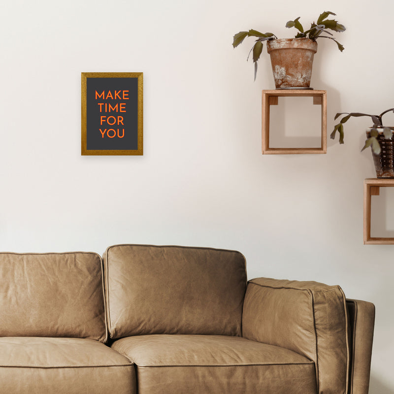 Make Time For You Neon Art Print by Pixy Paper A4 Print Only