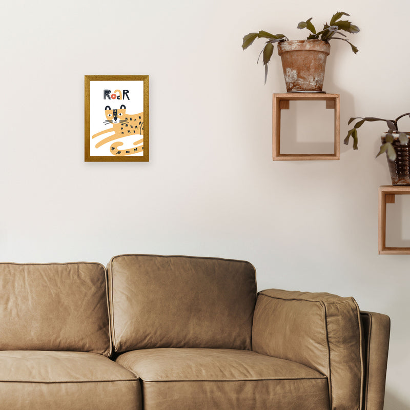Roar leopard Art Print by Pixy Paper A4 Print Only