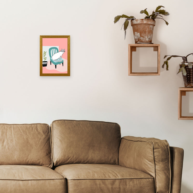 The Cat's Chair Art Print by Pixy Paper A4 Print Only