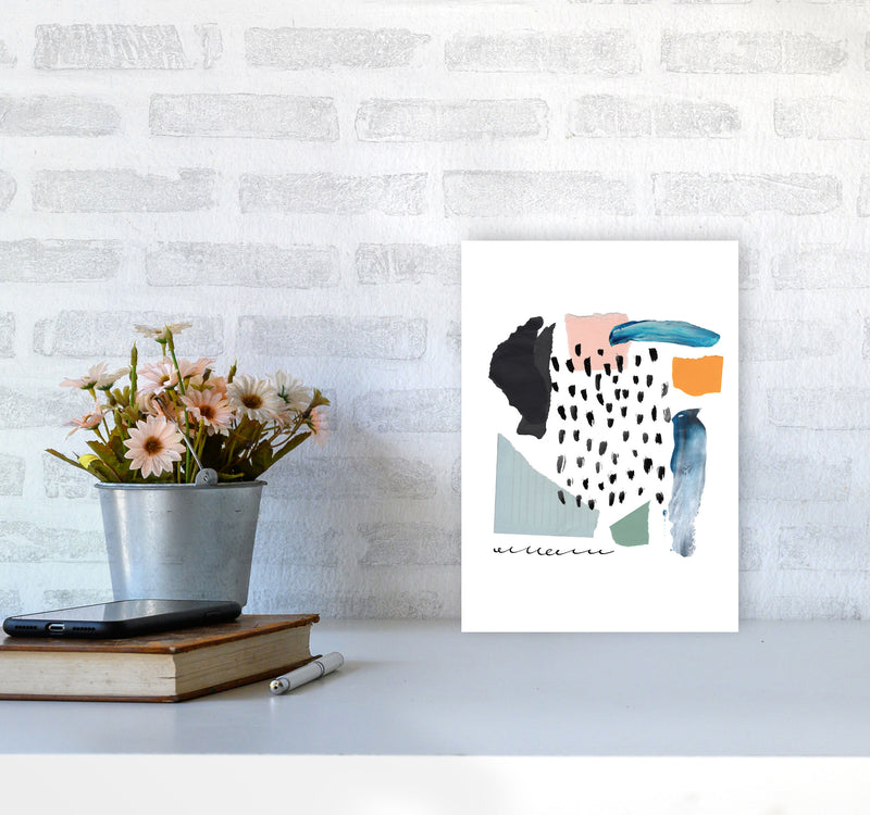 Abstract Shapes Artboard Modern Print A4 Black Frame