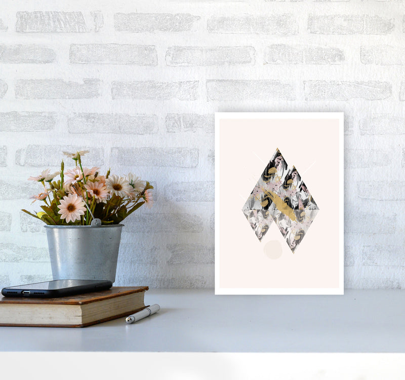 Random Geo Styles 2 Modern Print A4 Black Frame