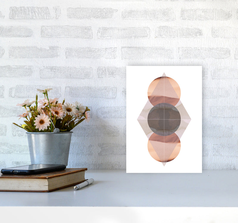 Abstract Sandstorm 3 Modern Print A4 Black Frame