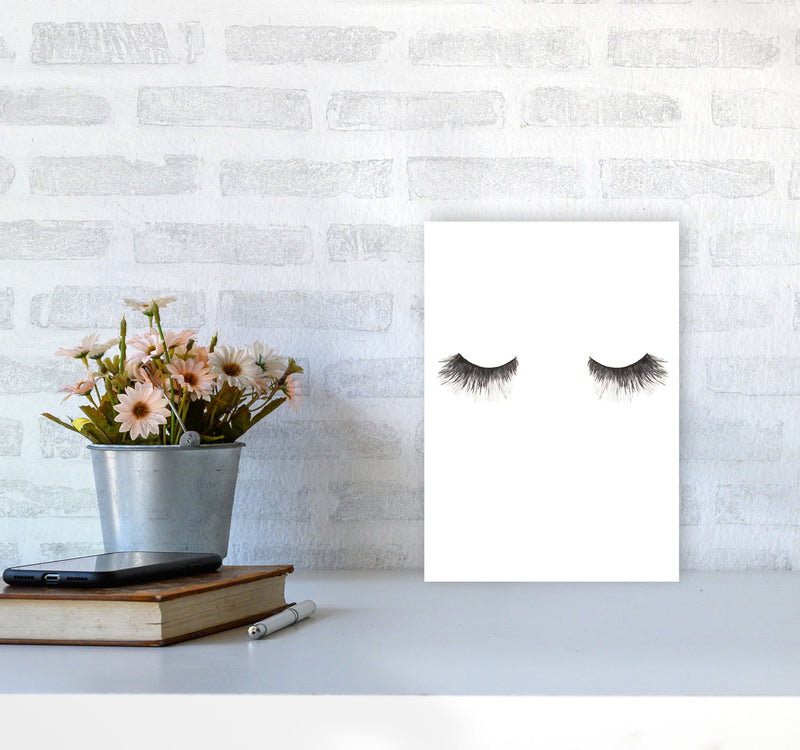Eyelashes Modern Print A4 Black Frame