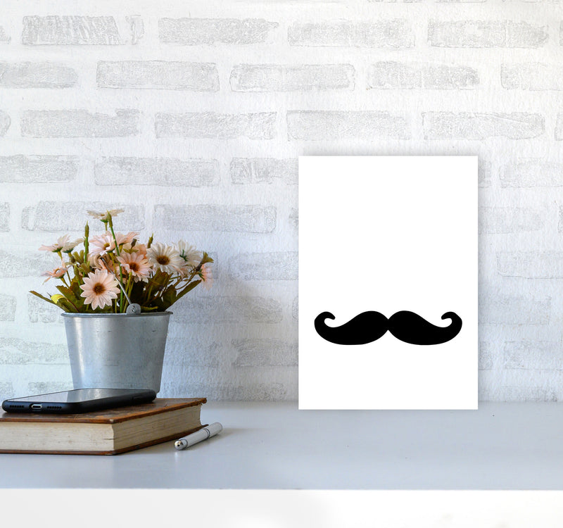 Moustache Modern Print A4 Black Frame