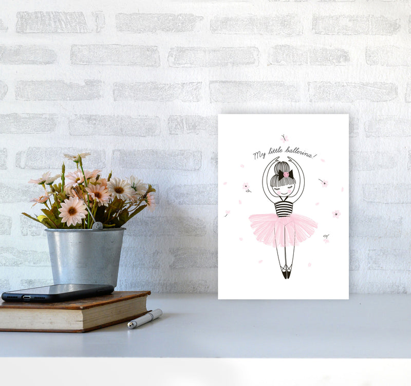 My Little Ballerina Framed Nursey Wall Art Print A4 Black Frame