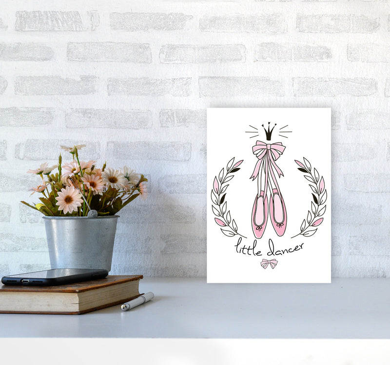 Little Dancer Shoes Framed Nursey Wall Art Print A4 Black Frame