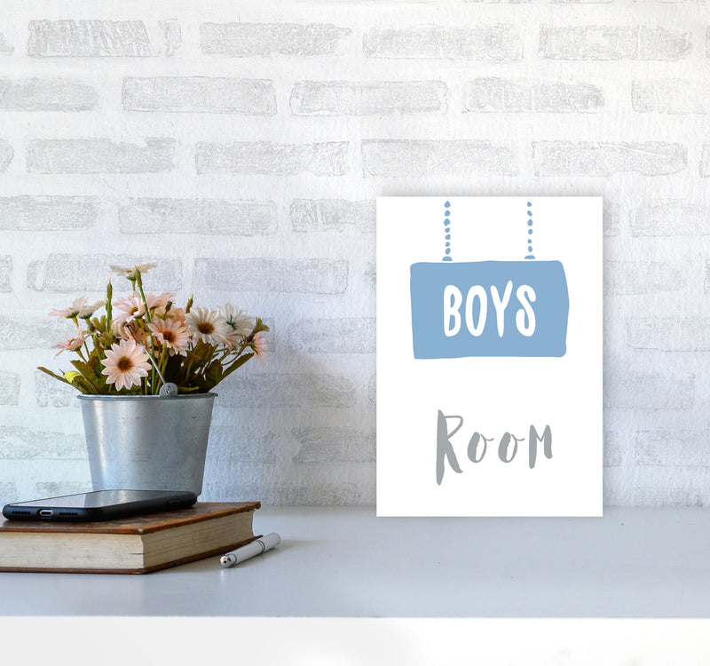 Boys Room Blue Framed Nursey Wall Art Print A4 Black Frame