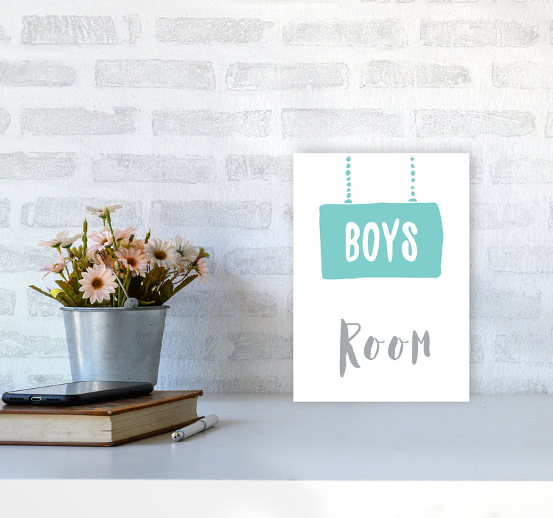 Boys Room Mint Framed Nursey Wall Art Print A4 Black Frame