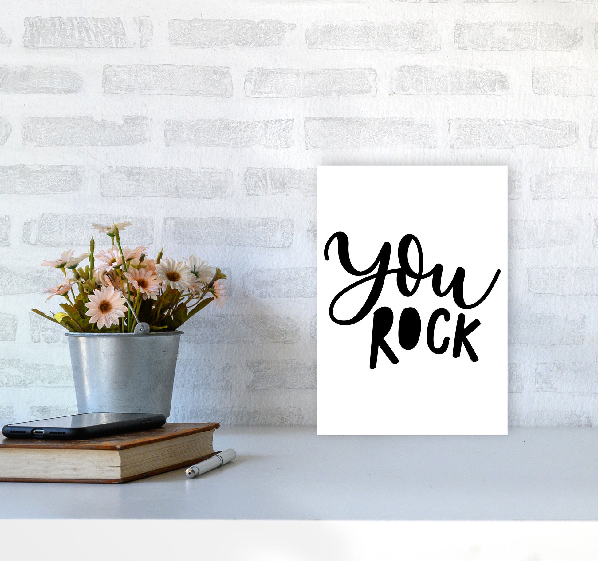 You Rock Modern Print A4 Black Frame