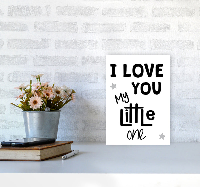 I Love You Little One Black Framed Nursey Wall Art Print A4 Black Frame