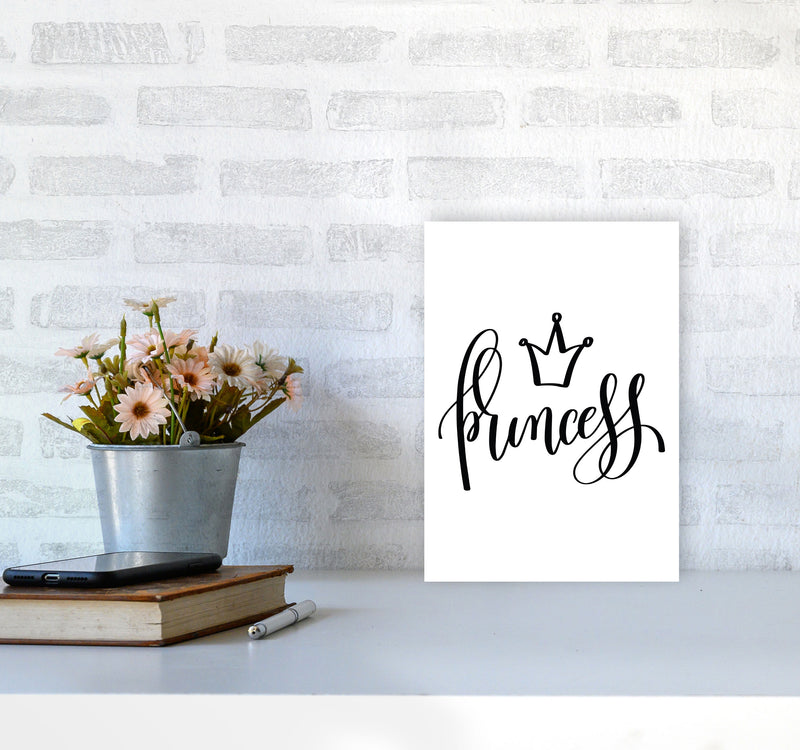 Princess Black Framed Nursey Wall Art Print A4 Black Frame