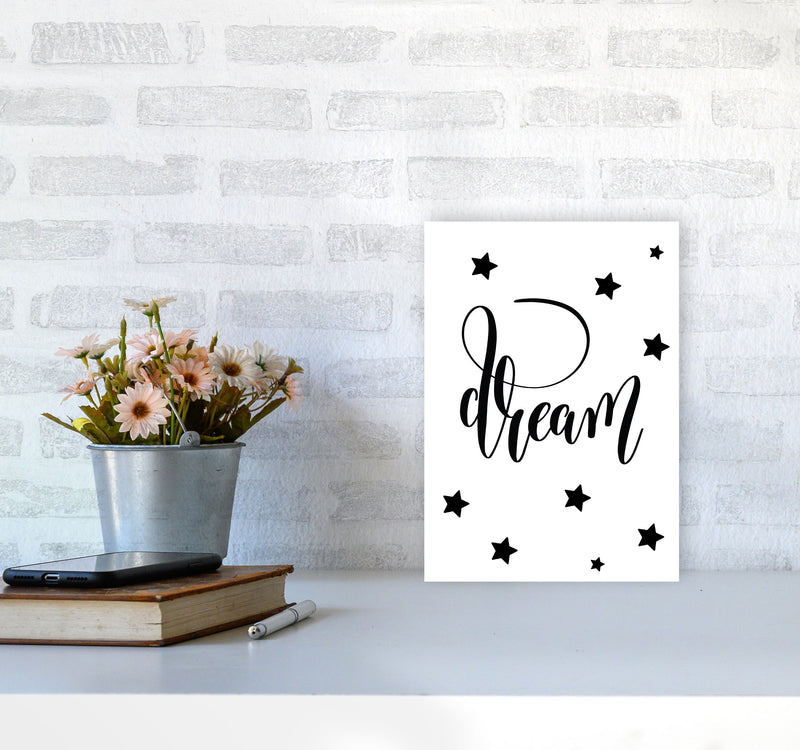 Dream Black Framed Typography Wall Art Print A4 Black Frame