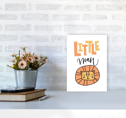 Little Lion Man Framed Nursey Wall Art Print A4 Black Frame