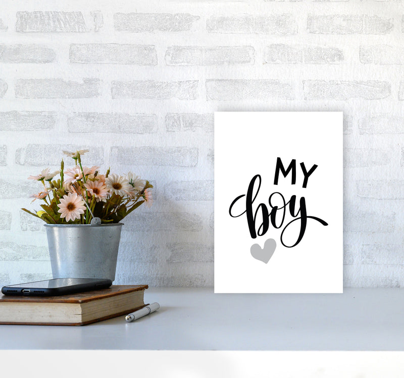 My Boy Black Framed Nursey Wall Art Print A4 Black Frame