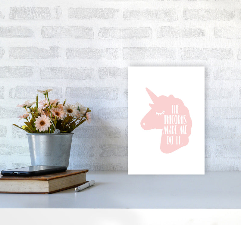 The Unicorns Made Me Do It Framed Nursey Wall Art Print A4 Black Frame