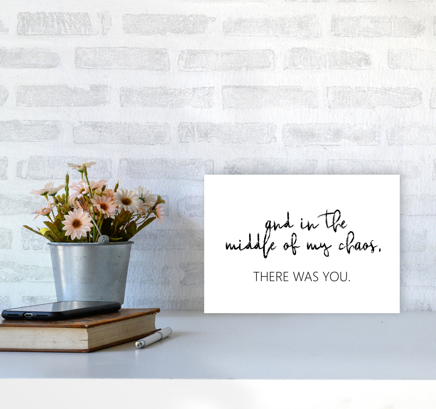 There Was You Modern Print A4 Black Frame