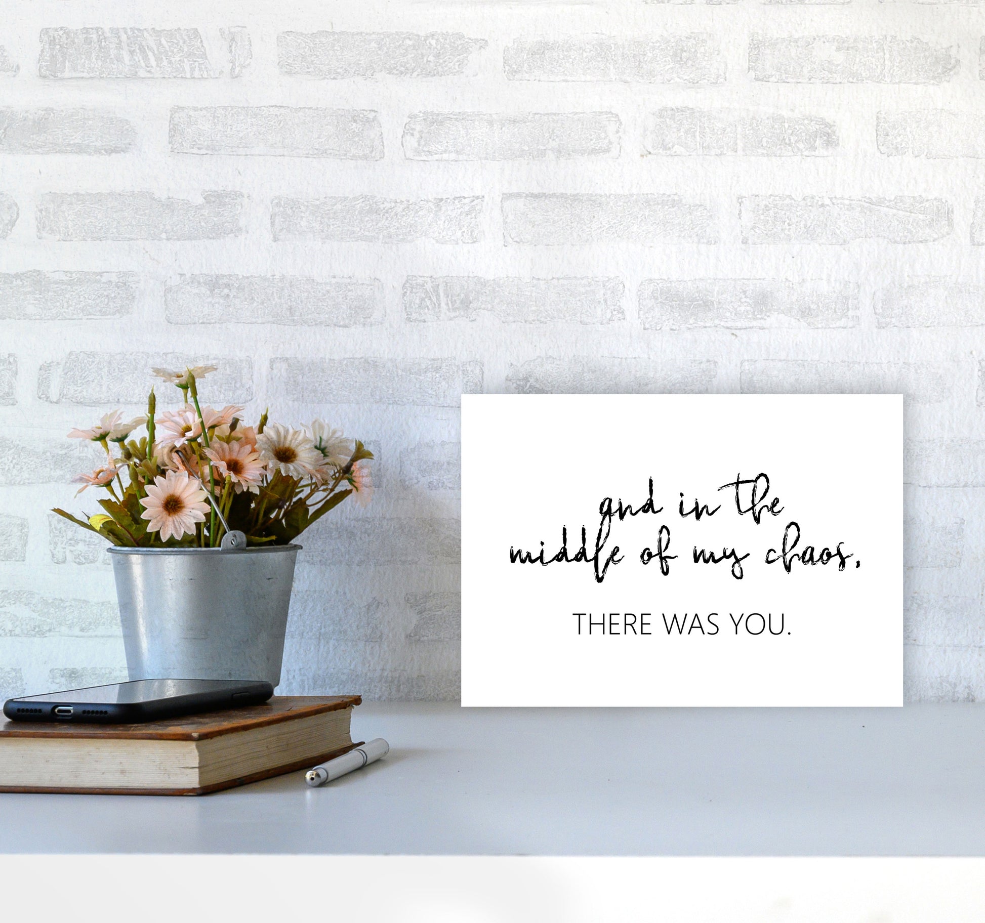 There Was You Modern Print A4 Black Frame