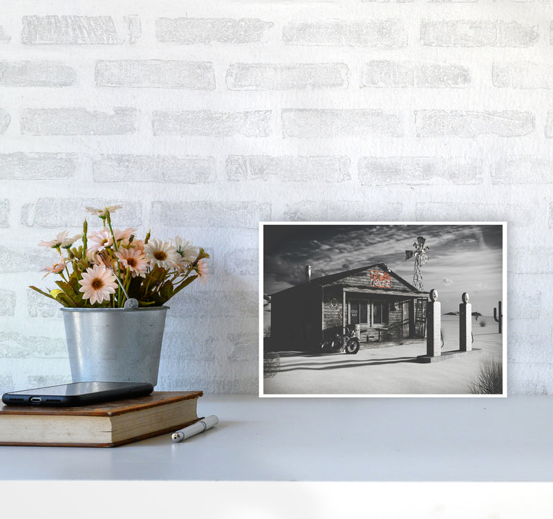 Texas Store Coca Cola Modern Print A4 Black Frame