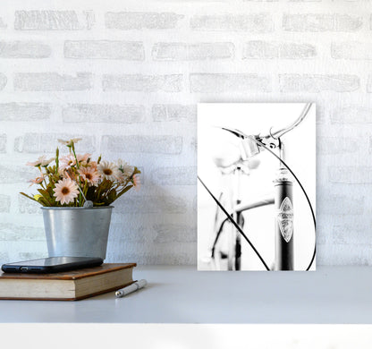 Retro Bike Frame Modern Print A4 Black Frame
