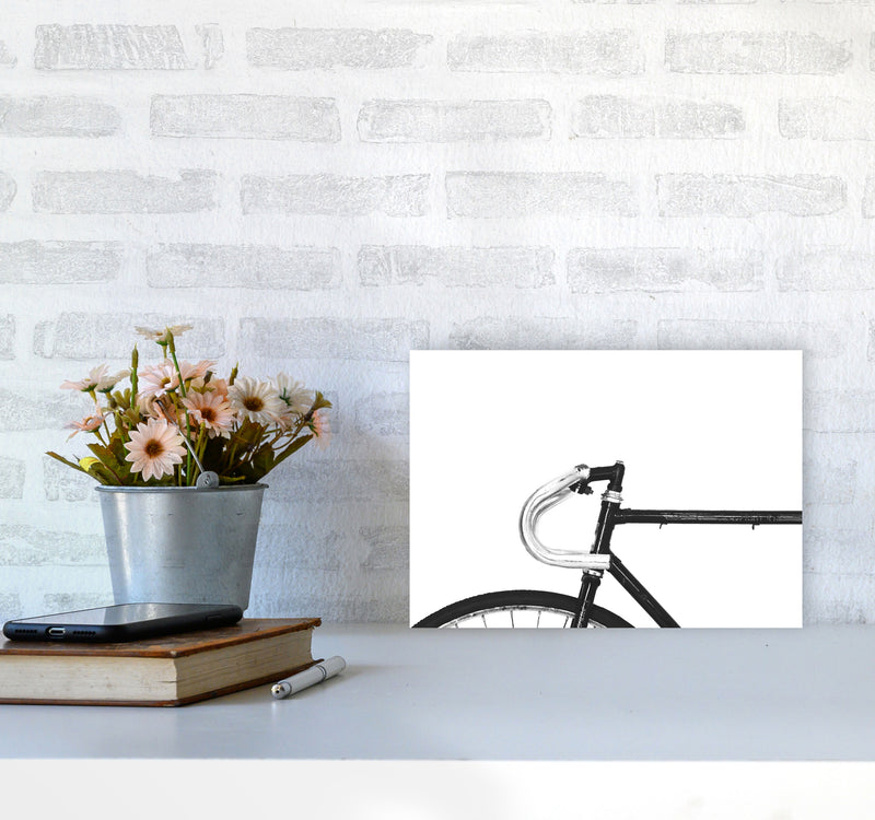 Minimal Bike Frame Modern Print A4 Black Frame