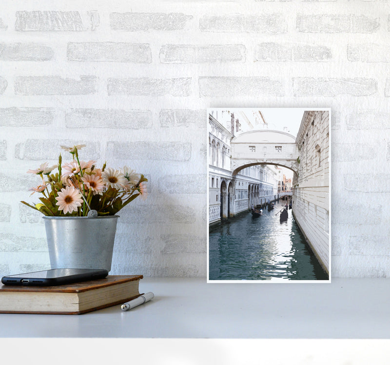 Venice Portrait 1 Modern Print A4 Black Frame
