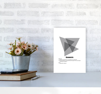 Geometric Meaning 5 Modern Print A4 Black Frame