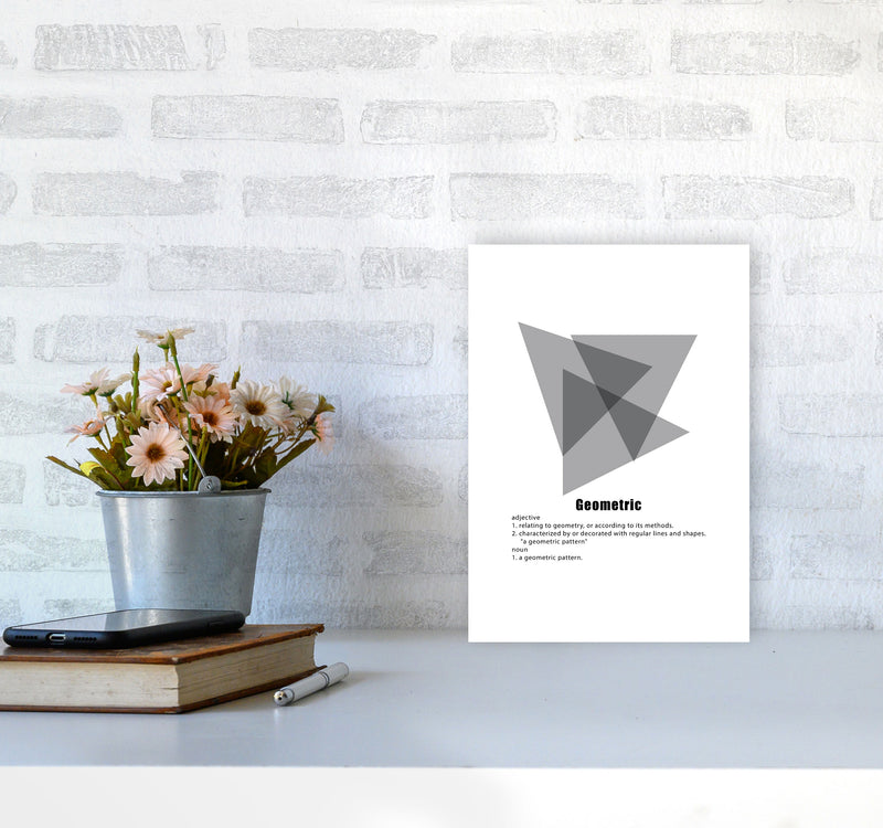 Geometric Meaning 5 Modern Print A4 Black Frame