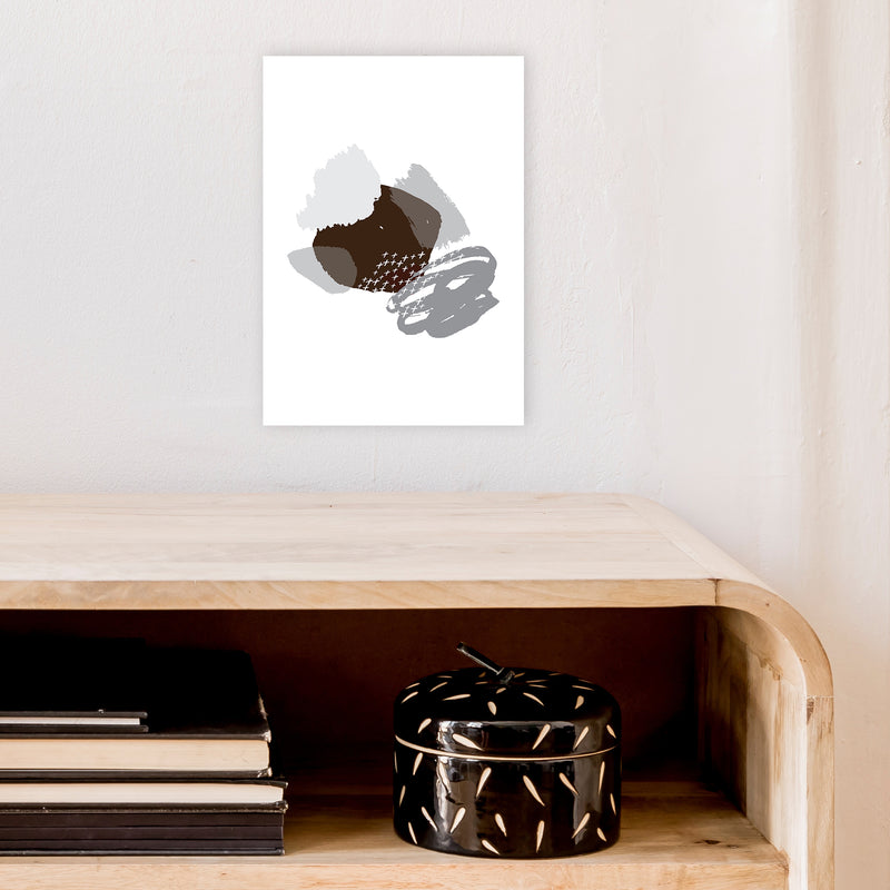 Mismatch Grey And Black  Art Print by Pixy Paper A4 Black Frame