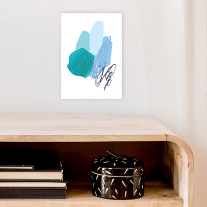 Blue Palette Drawings  Art Print by Pixy Paper A4 Black Frame