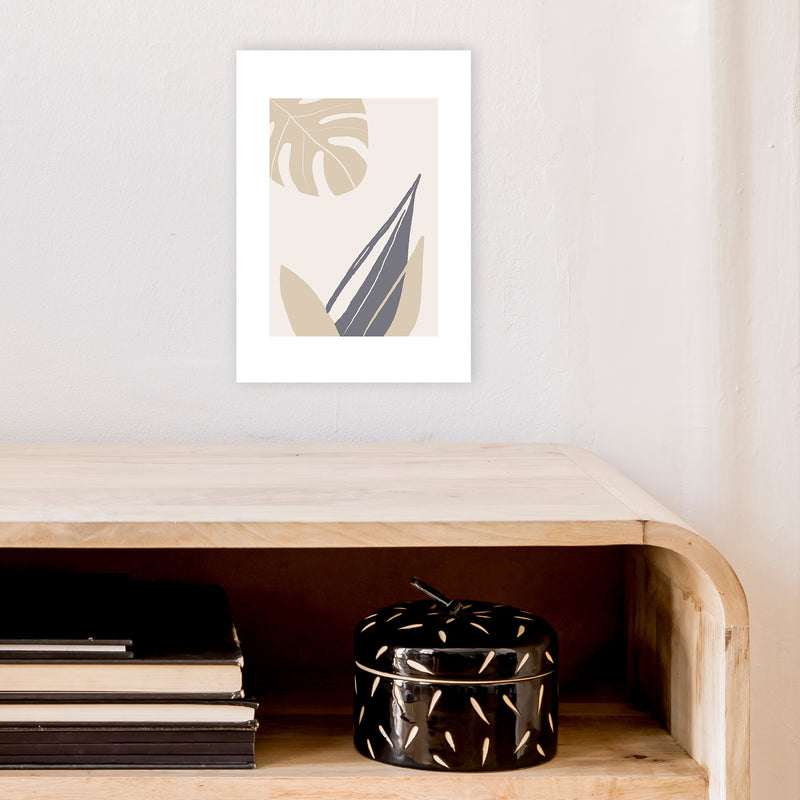 Mila Plant Leaf N21  Art Print by Pixy Paper A4 Black Frame
