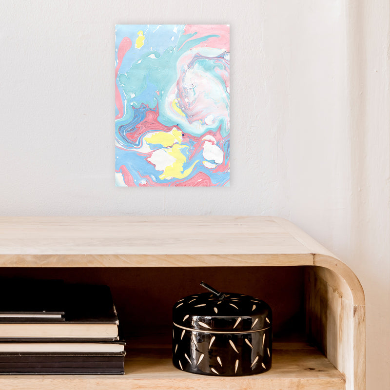 Liquid Mix Rainbow  Art Print by Pixy Paper A4 Black Frame