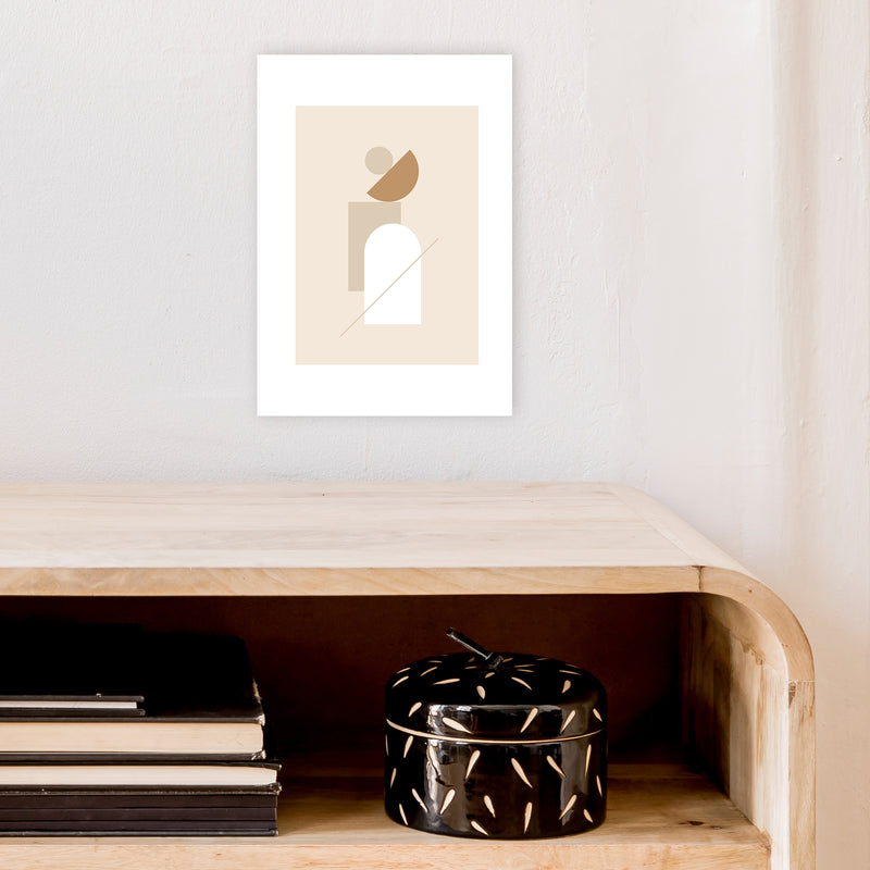 Mica Sand N21  Art Print by Pixy Paper A4 Black Frame