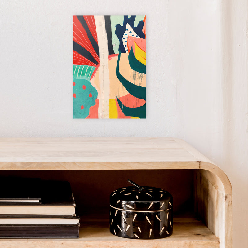 Painted Abstract Shapes  Art Print by Pixy Paper A4 Black Frame