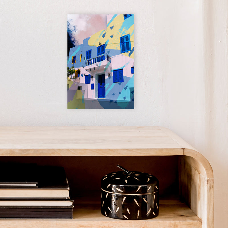 Buliding Pop  Art Print by Pixy Paper A4 Black Frame