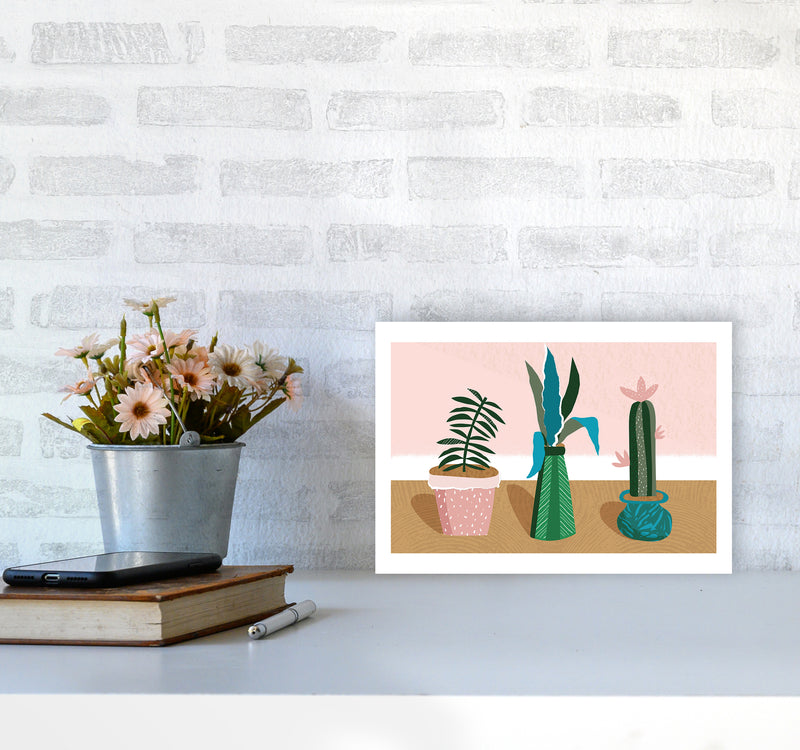 Plant Collection Jungle Abstract  Art Print by Pixy Paper A4 Black Frame