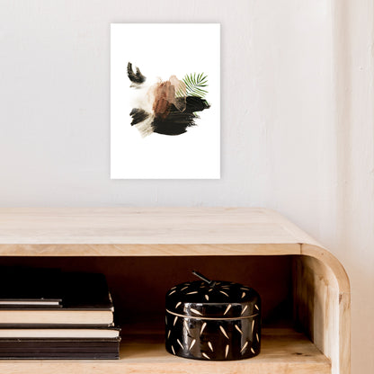 Exotic Abstract Shapes  Art Print by Pixy Paper A4 Black Frame