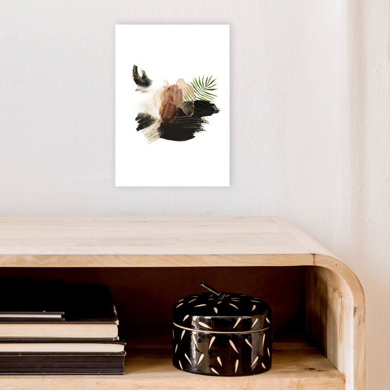 Exotic Abstract Shapes  Art Print by Pixy Paper A4 Black Frame