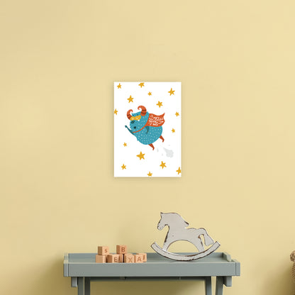 Little Monsters Flying Be Brave  Art Print by Pixy Paper A4 Black Frame