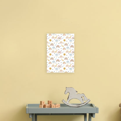 Rainbow Pattern  Art Print by Pixy Paper A4 Black Frame