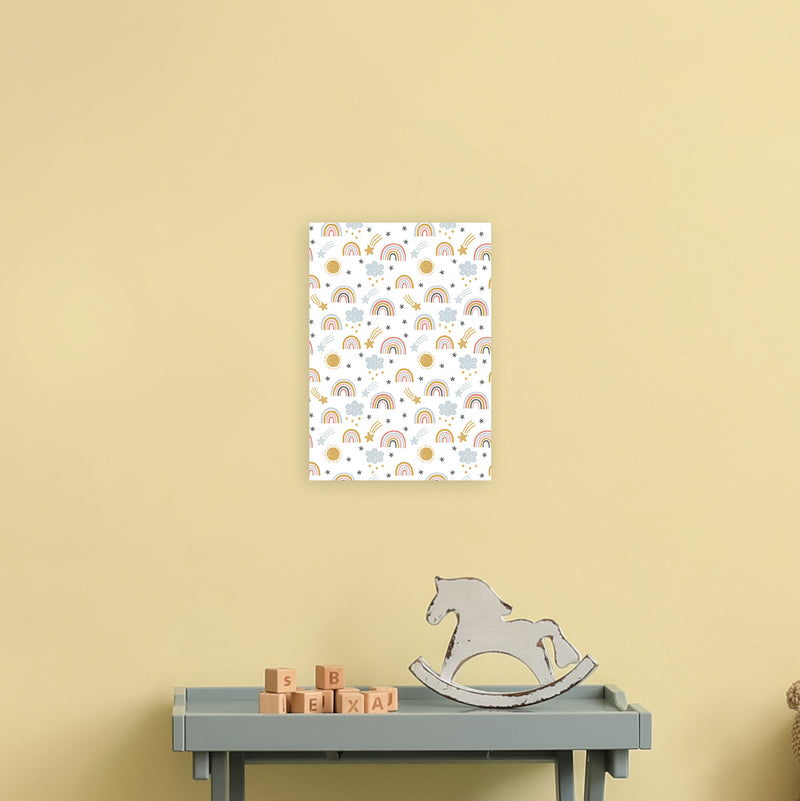 Rainbow Pattern  Art Print by Pixy Paper A4 Black Frame