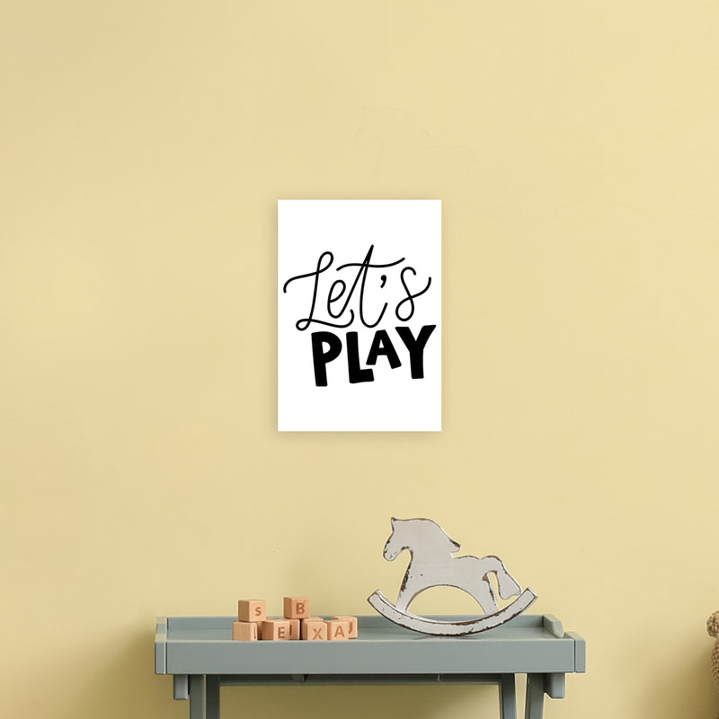 Let'S Play Black  Art Print by Pixy Paper A4 Black Frame