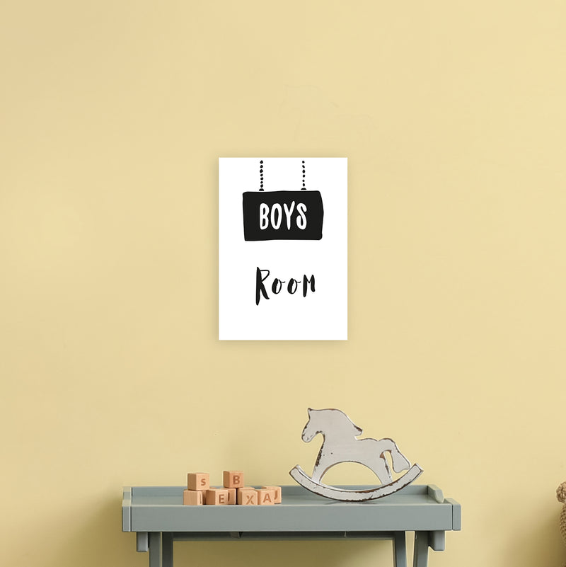 Boys Room Black  Art Print by Pixy Paper A4 Black Frame
